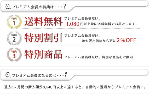 Cosme.inのプレミアム会員の特典